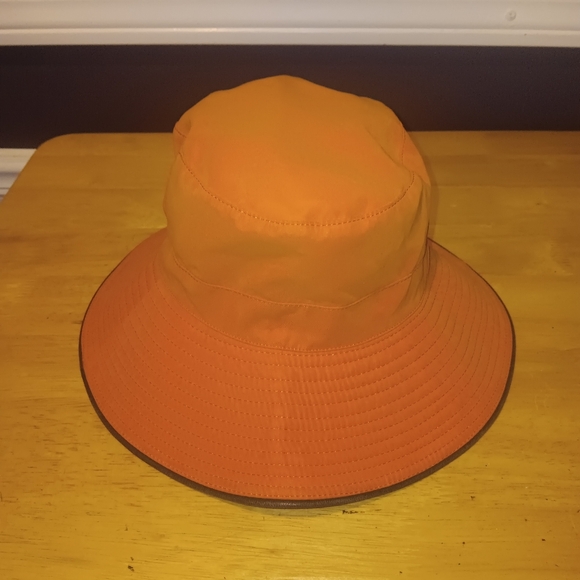 Hermes Orange Polyester Bucket Hat Size 56 - Picture 2 of 4
